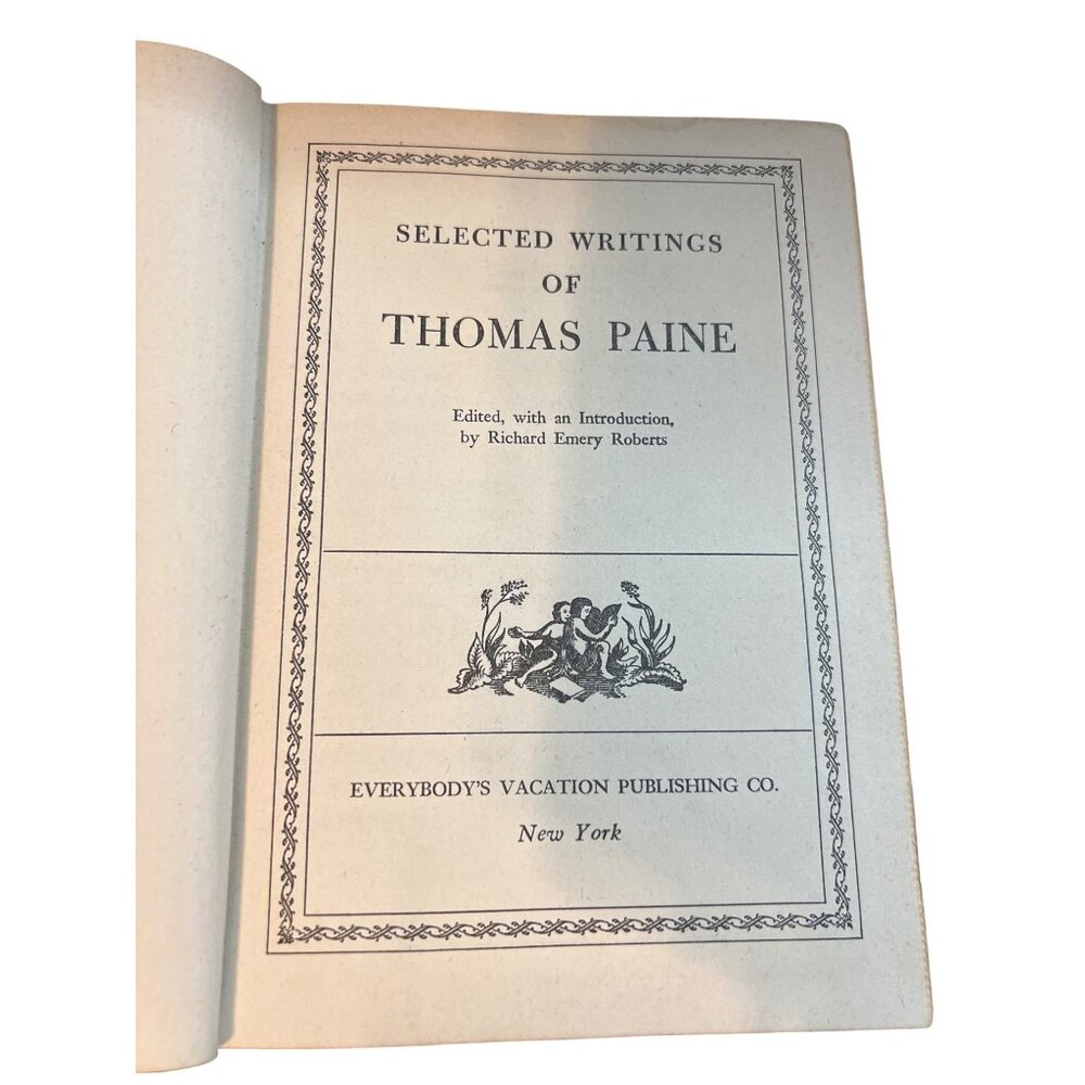 Selected Writings Of Thomas Paine Leather Hardcover Book